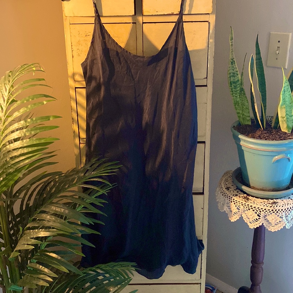 Vintage Silky Black Slip